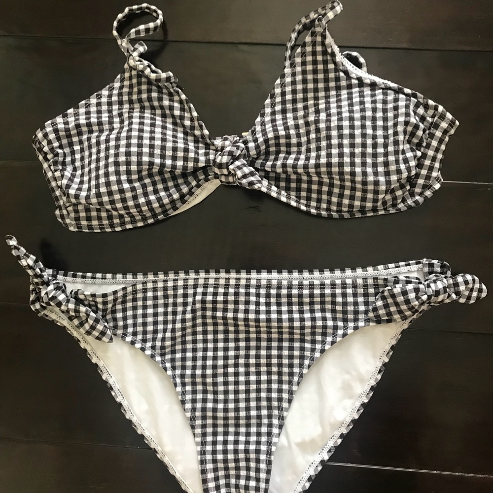 Checkered print bikini